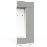 Набор мебели для прихожей "Марсель-201" МР 01-201 В2490 Ш1000 Г420 (ЛДСП Шиншилла серая) Набор мебели для прихожей "Марсель-201" МР 01-201 В2490 Ш1000 Г420 (ЛДСП Шиншилла серая)